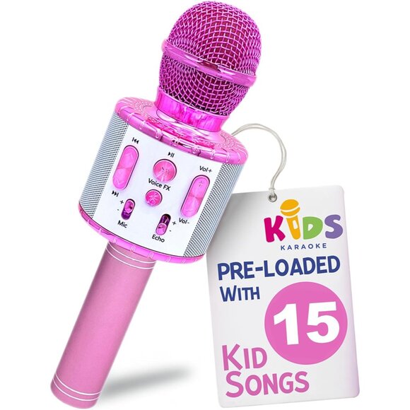 Kids Karaoke Microphone | Includes Pre-Loaded Songs & Bluetooth | Kids Birthday - Picture 1 of 7
